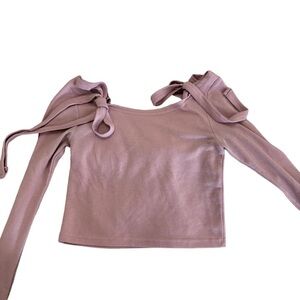 pink ribbon long sleeve top
